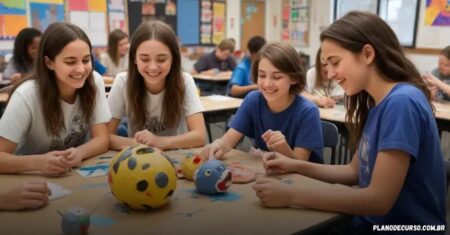 Plano de curso de papel machê: inspire seus alunos e crie arte juntos