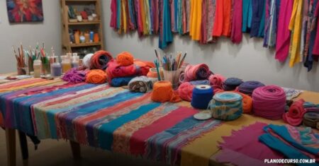 Plano de curso de upcycling têxtil: transforme restos em arte