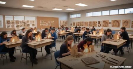 Plano de curso de pirogravura escolar: torne suas aulas mais criativas