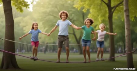 Plano de curso de slackline infantil: transforme aulas em diversão ativa