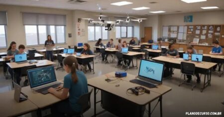 Plano de curso de robótica aérea: transforme sua aula em uma experiência inovadora