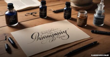 Plano de curso de caligrafia artística para transformar sua escrita